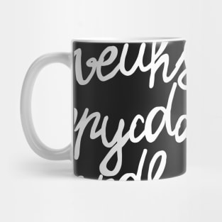 Pocket - Handwritten Thoughts Words Black Mug